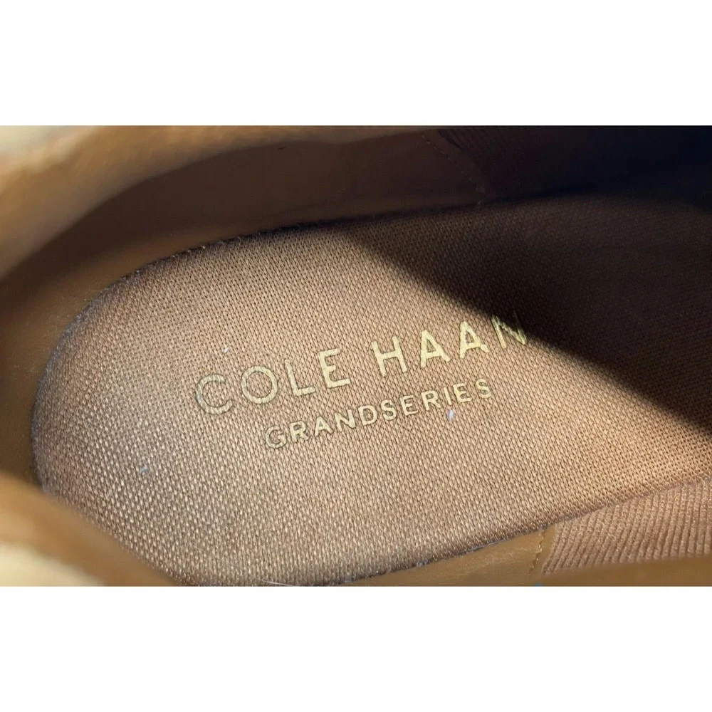 Cole Haan Mens SZ 10M Grandseries pro Rally Leather Sneakers British Tan Brown